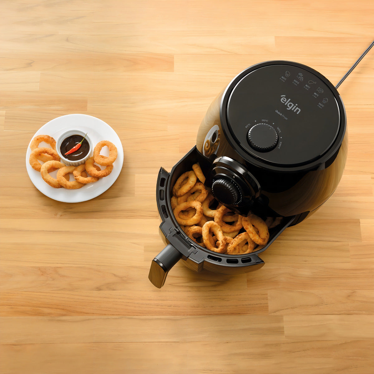 Fritadeira Elétrica Air Fryer 4l Quick Elgin 1350W 42afr Cor Preto 110V