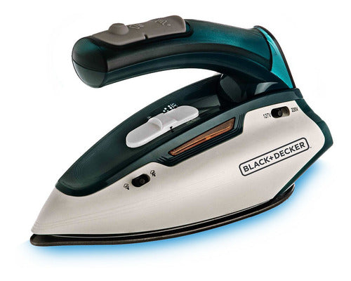 Ferro de Passar Roupa com Vaporizador Black Decker Portátil para Viagem Verde Modelo 777 Bivolt