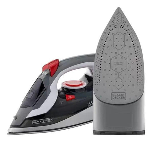 Ferro de Passar Roupa com Vaporizador Black Decker, Modelo FX3900, com Função Desligamento Automático, Preto, 220V