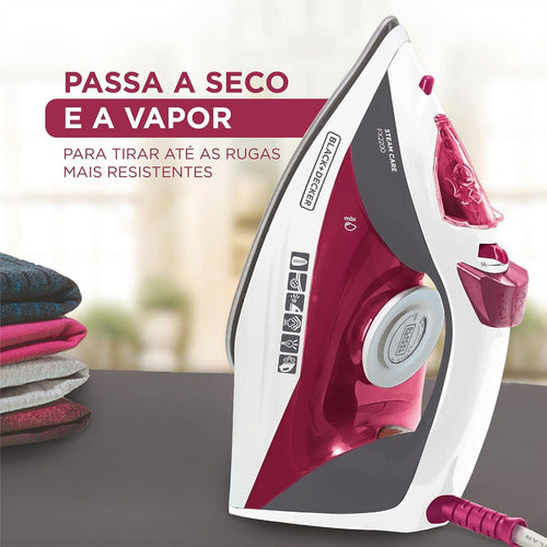 Ferro De Passar Roupas Black Decker A Vapor Eletrico Leve