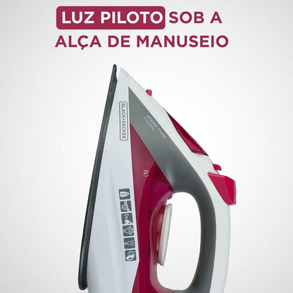 Ferro De Passar Roupas Black Decker A Vapor Eletrico Leve